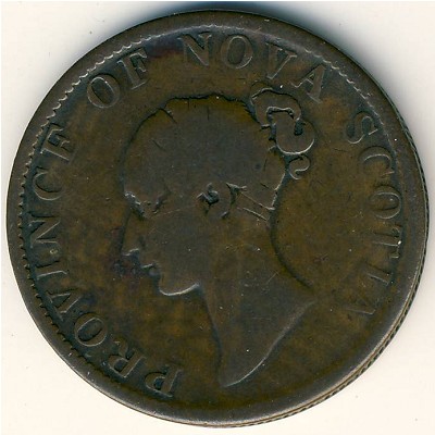 Nova Scotia, 1/2 penny, 1840–1843