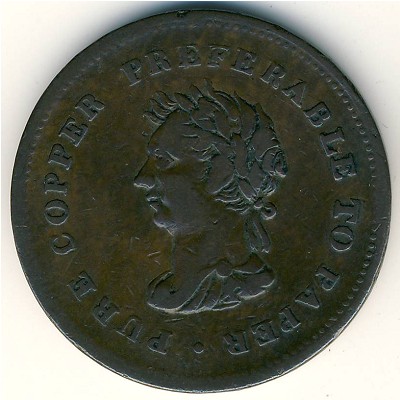 British Guiana, 1 stiver, 1838