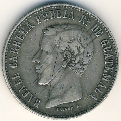 Guatemala, 4 reales, 1860–1861