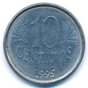 Brazil, 10 centavos, 1995