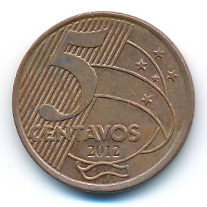 Brazil, 5 centavos, 2012