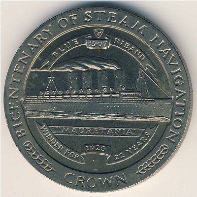 Isle of Man, 1 crown, 1988