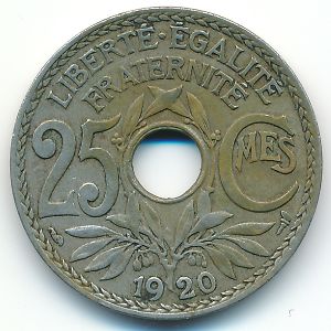 France, 25 centimes, 1920