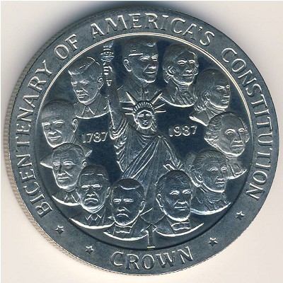 Isle of Man, 1 crown, 1987