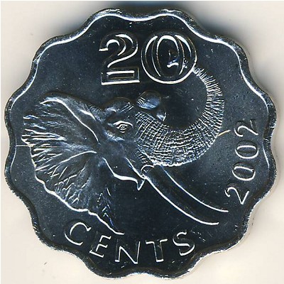 Свазиленд, 20 центов (1998–2005 г.)