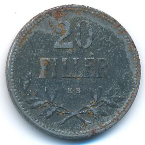 Венгрия, 20 филлеров (1918 г.)