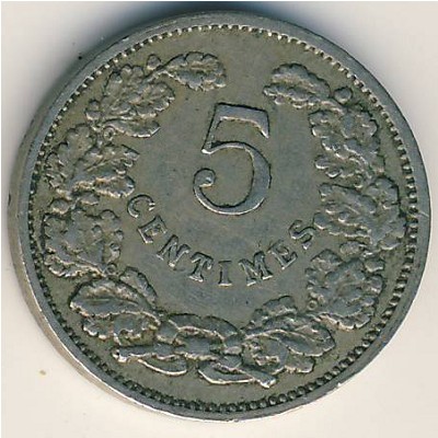 Luxemburg, 5 centimes, 1908