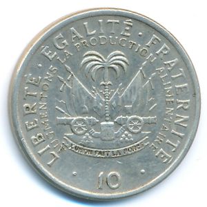Haiti, 10 centimes, 1975
