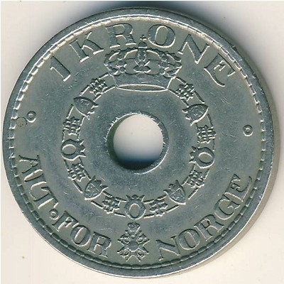 Norway, 1 krone, 1925–1951