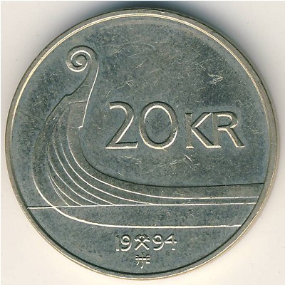 Норвегия, 20 крон (1994–2005 г.)