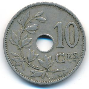 Belgium, 10 centimes, 1928