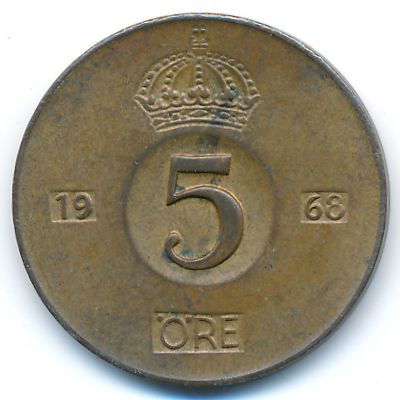 Sweden, 5 ore, 1968