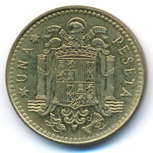 Spain, 1 peseta, 1975