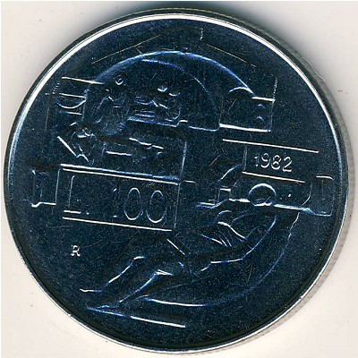 San Marino, 100 lire, 1982