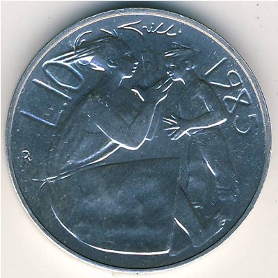 San Marino, 10 lire, 1985