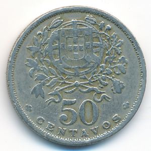 Portugal, 50 centavos, 1951