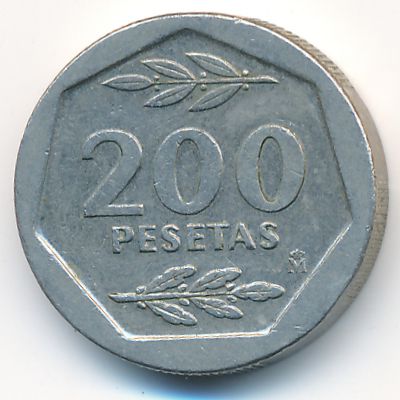 Испания, 200 песет (1986 г.)