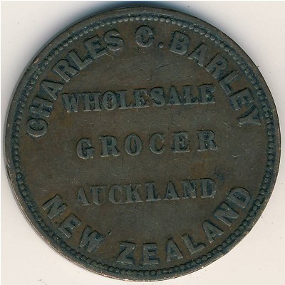 New Zealand, 1 penny, 1858
