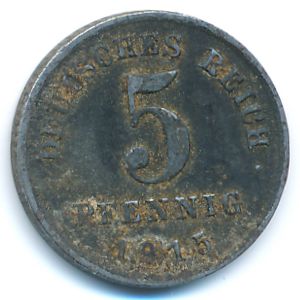 Germany, 5 pfennig, 1915