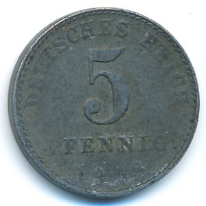 Germany, 5 pfennig, 1918