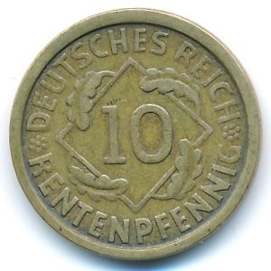 Веймарская республика, 10 рентенпфеннигов (1924 г.)