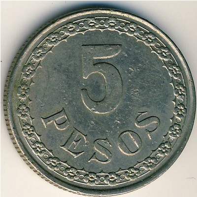Paraguay, 5 pesos, 1939