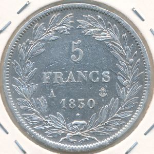 France, 5 francs, 1830–1831