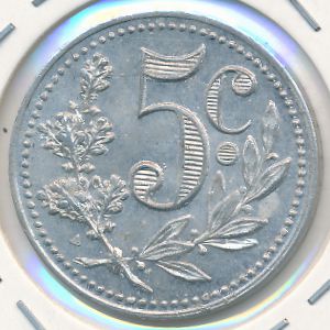 Algeria, 5 centimes, 1916–1921