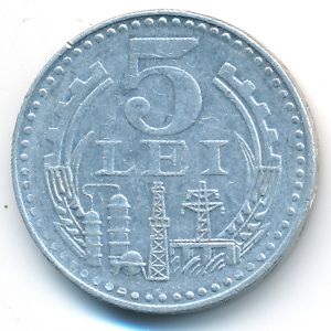 Romania, 5 lei, 1978