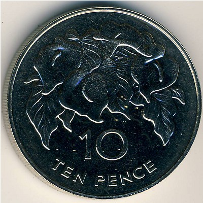 Остров Святой Елены и острова Вознесения, 10 пенсов (1984 г.)