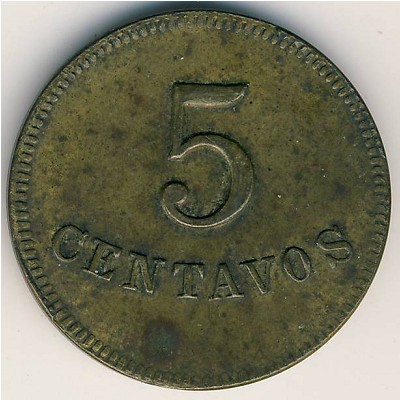 Dominican Republic, 5 centavos, 1900