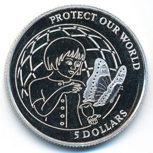 Cook Islands, 5 dollars, 1992