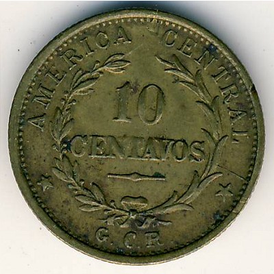 Costa Rica, 10 centavos, 1917–1919