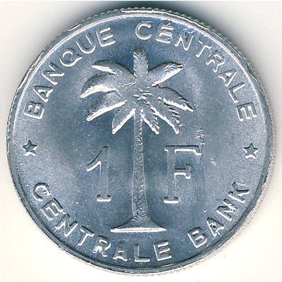 Руанда-Урунди, 1 франк (1957–1960 г.)