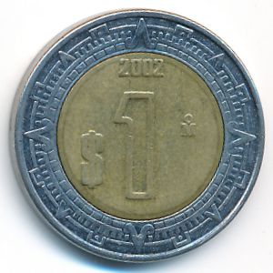 Mexico, 1 peso, 2002