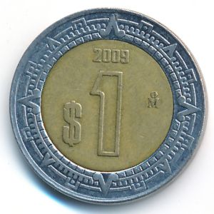 Mexico, 1 peso, 2009