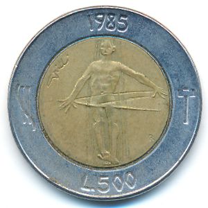 San Marino, 500 lire, 1985
