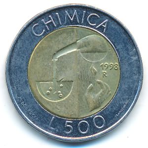 San Marino, 500 lire, 1998
