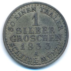 Пруссия, 1 грош (1821–1840 г.)