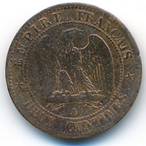 France, 2 centimes, 1861–1862