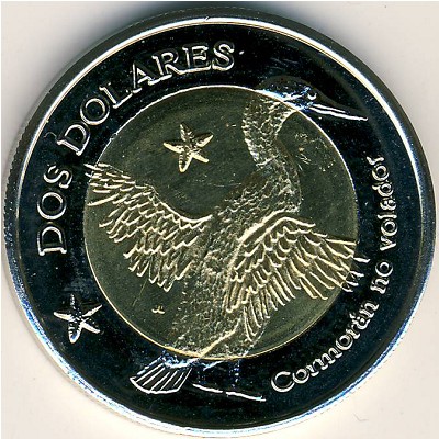 Galapagos Islands., 2 dolares, 2008