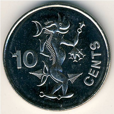 Соломоновы острова, 10 центов (1990–2010 г.)