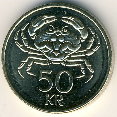 Iceland, 50 kronur, 1987–2005