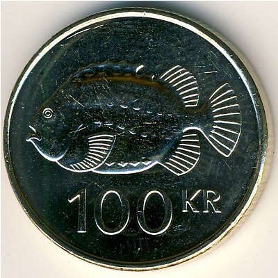 Iceland, 100 kronur, 1995–2011
