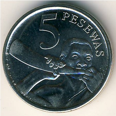 Ghana, 5 pesewas, 2007–2016