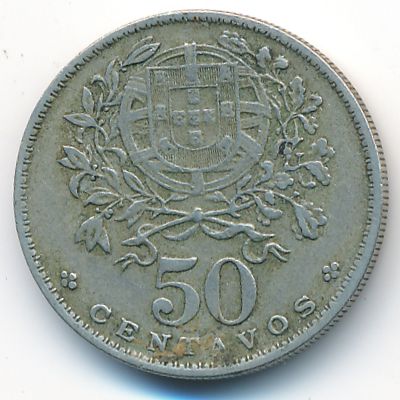 Portugal, 50 centavos, 1964