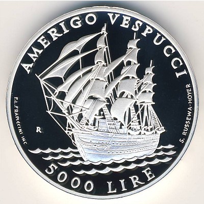 San Marino, 5000 lire, 1995