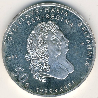 Netherlands, 50 gulden, 1988
