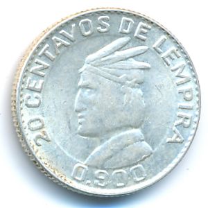 Honduras, 20 centavos, 1931–1958