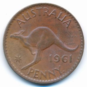 Australia, 1 penny, 1961